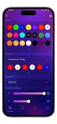 American Flag Trimlight Edge Pattern