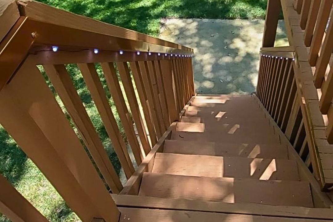 Patio downstairs Fence Lighting