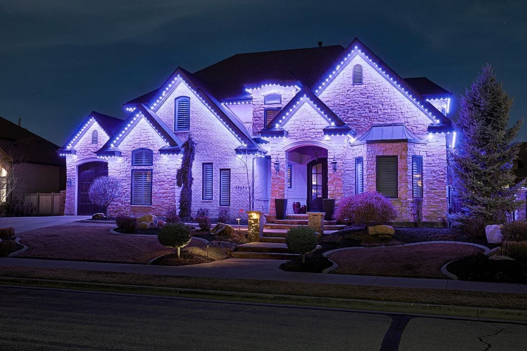 home with Trimlight outdoor LED lights