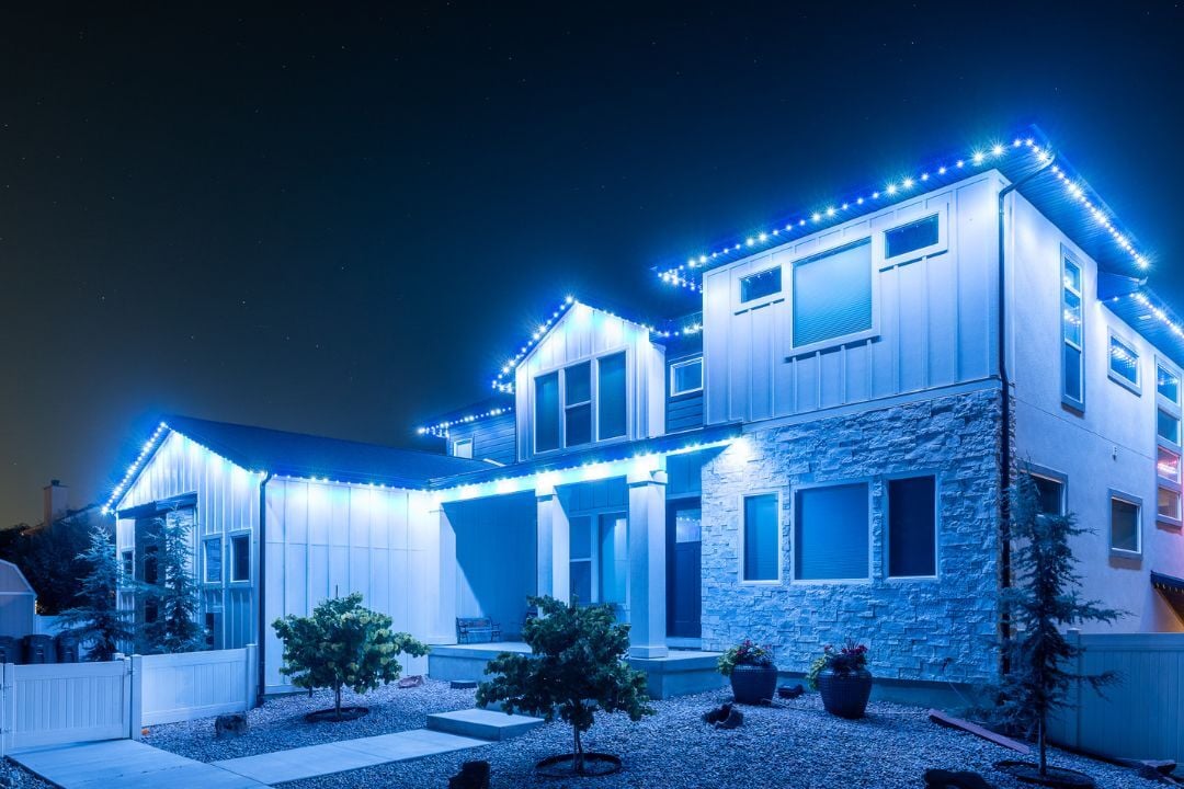 home with Trimlight's permanent LED lights