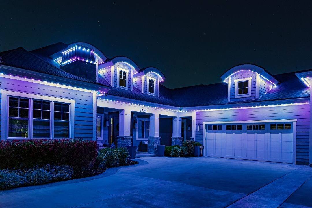 home with Trimlight's exterior home lighting