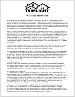 trimlight warranty info