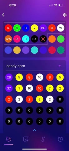 Trimlight Edge app pattern idea for candy corn