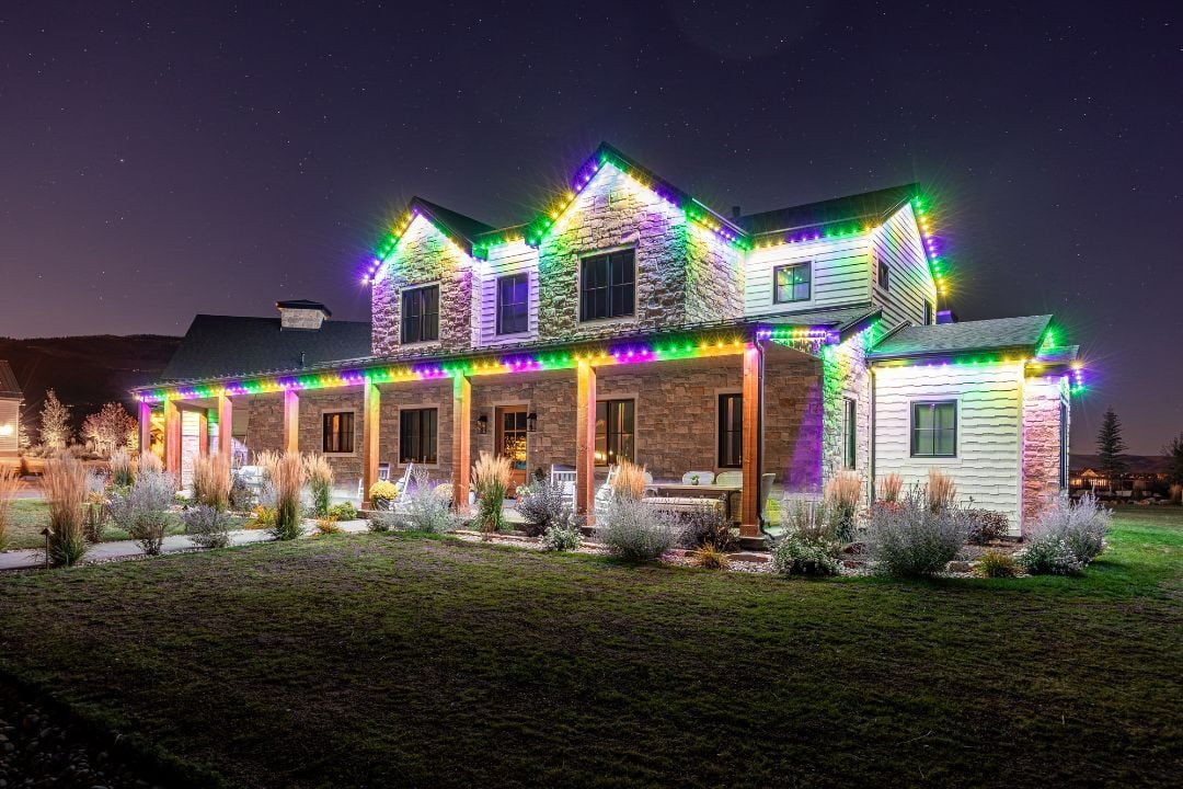 home with Trimlight's programmable LED lights