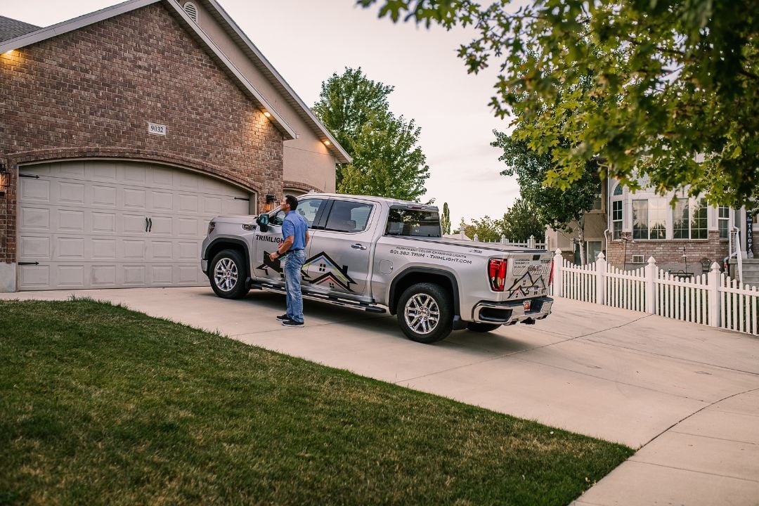 home with Trimlight's permanent LED lights