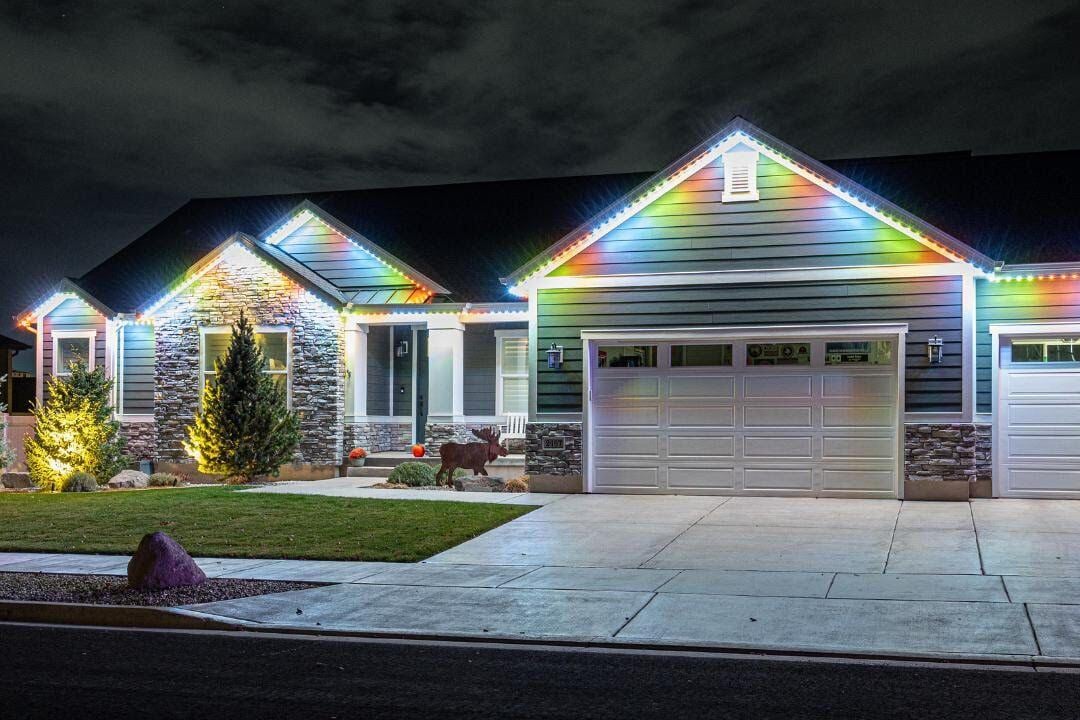 Home with Trimlight Exterior House Accent Lighting