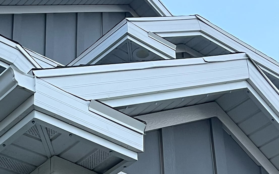 Exterior trim lighting on a house during daytime